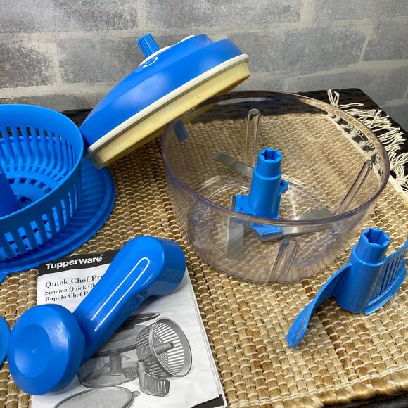 Tupperware Quick Chef Pro System Manual Food Processor, Chop, Mix, Whisk, Seal - Picture 6 of 13